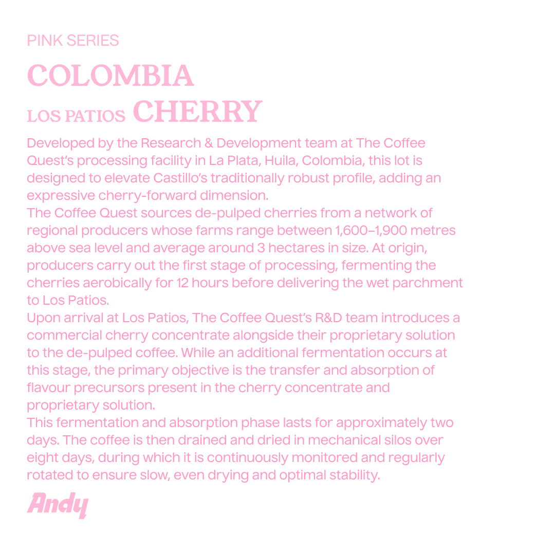PINK SERIES, COLOMBIA, Los Patios, Cherry fermentation