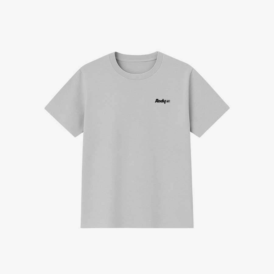 ANDY T-SHIRT light grey/black (Andy audio)