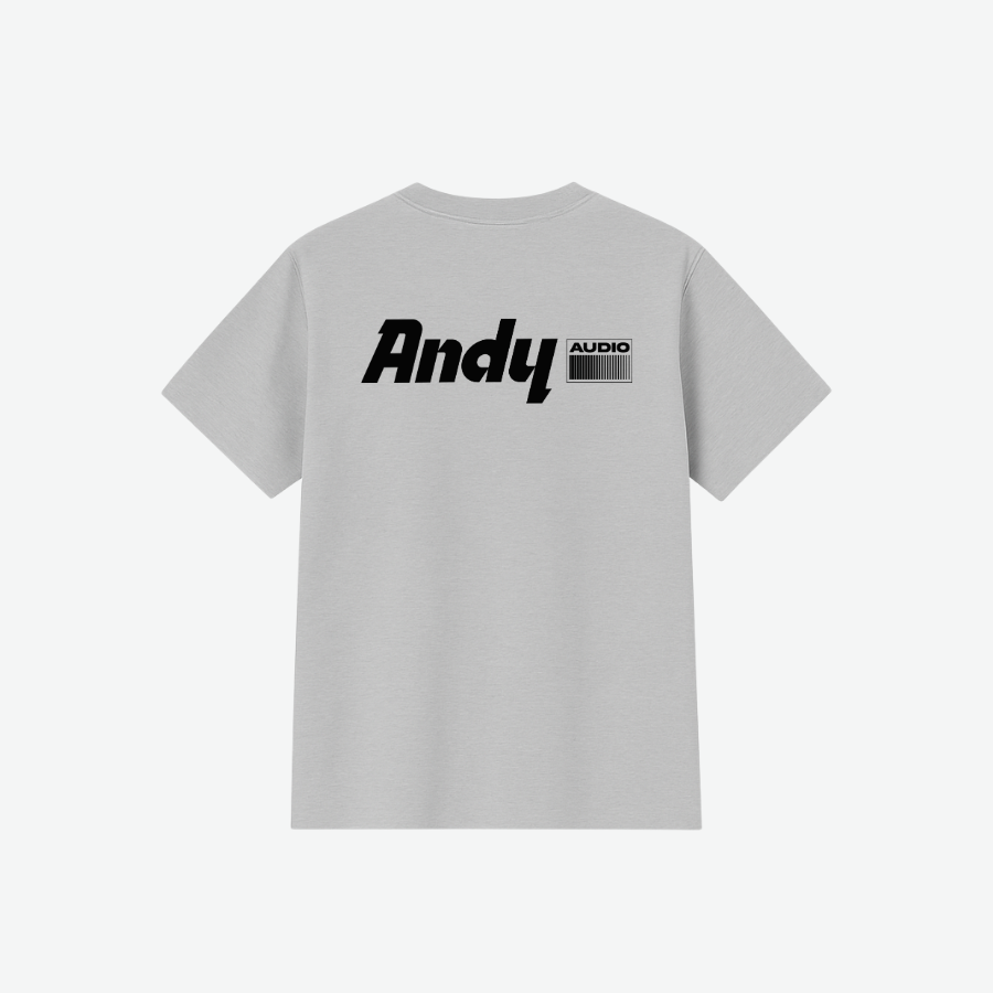 ANDY T-SHIRT light grey/black (Andy audio)