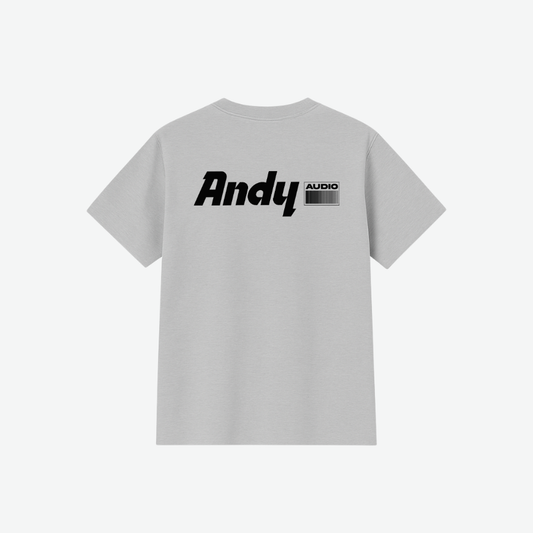 ANDY T-SHIRT light grey/black (Andy audio)