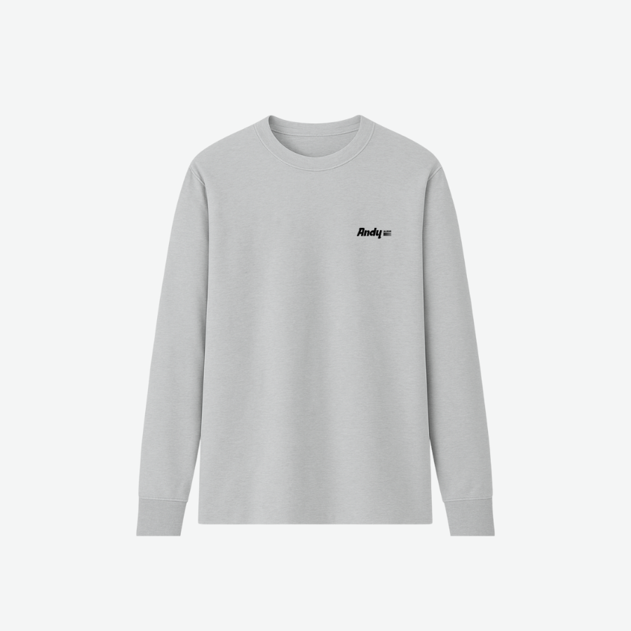 ANDY Longsleeve light grey/black (Andy audio)