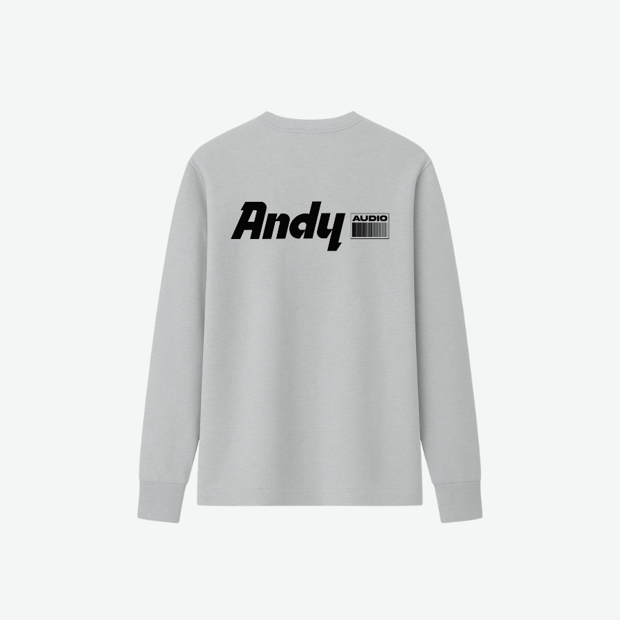 ANDY Longsleeve light grey/black (Andy audio)